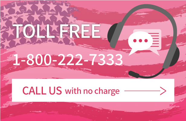 アメリカ国内トールフリー 1-800-222-7333 無料で電話をかける
